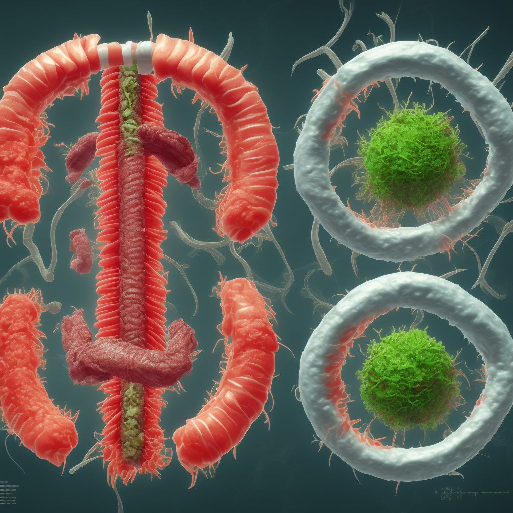 Food in trachea causing other injury, initial encounter digital illustration