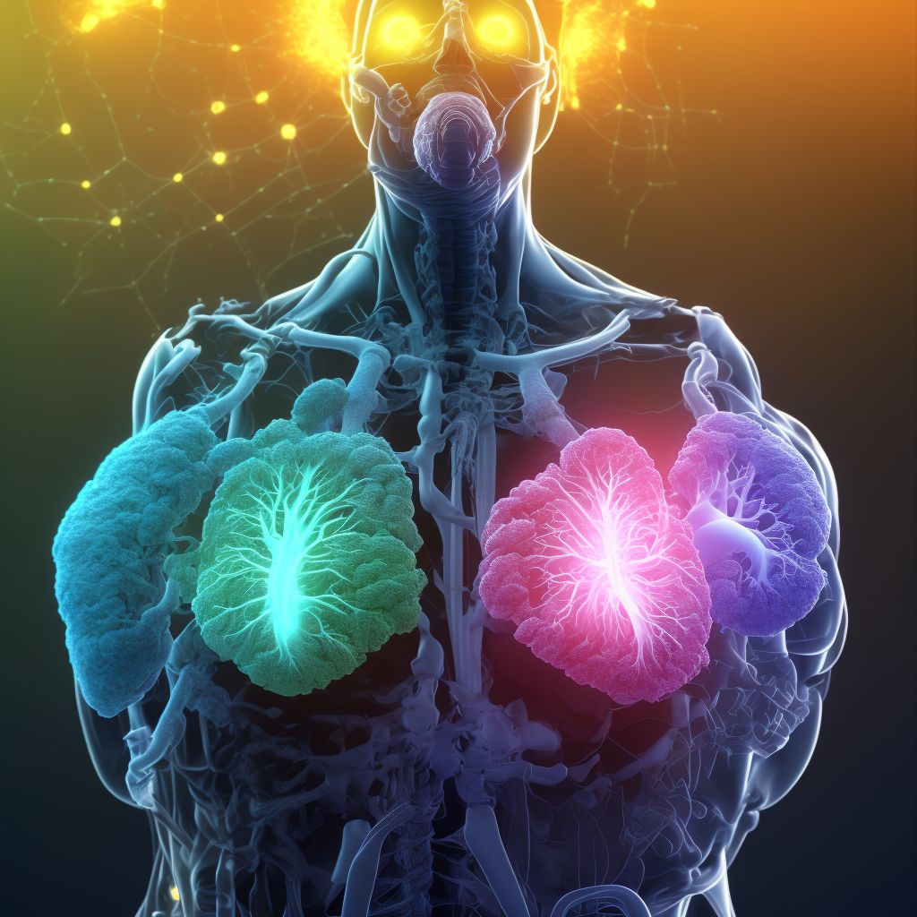 Unspecified foreign body in other parts of respiratory tract causing asphyxiation, subsequent encounter digital illustration