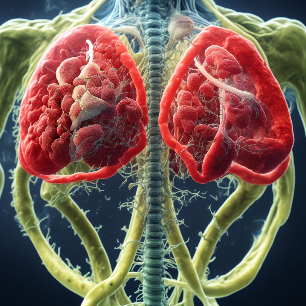 Food in other parts of respiratory tract causing asphyxiation, subsequent encounter digital illustration