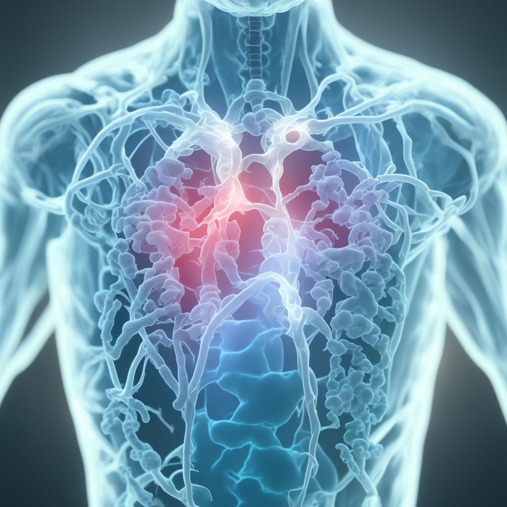 Unspecified foreign body in respiratory tract, part unspecified causing other injury, initial encounter digital illustration