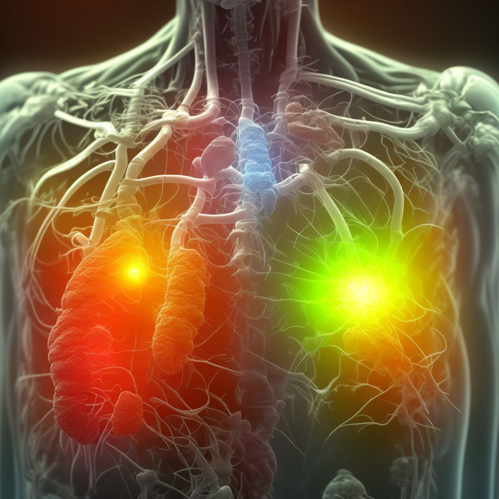 Gastric contents in respiratory tract, part unspecified causing other injury, initial encounter digital illustration