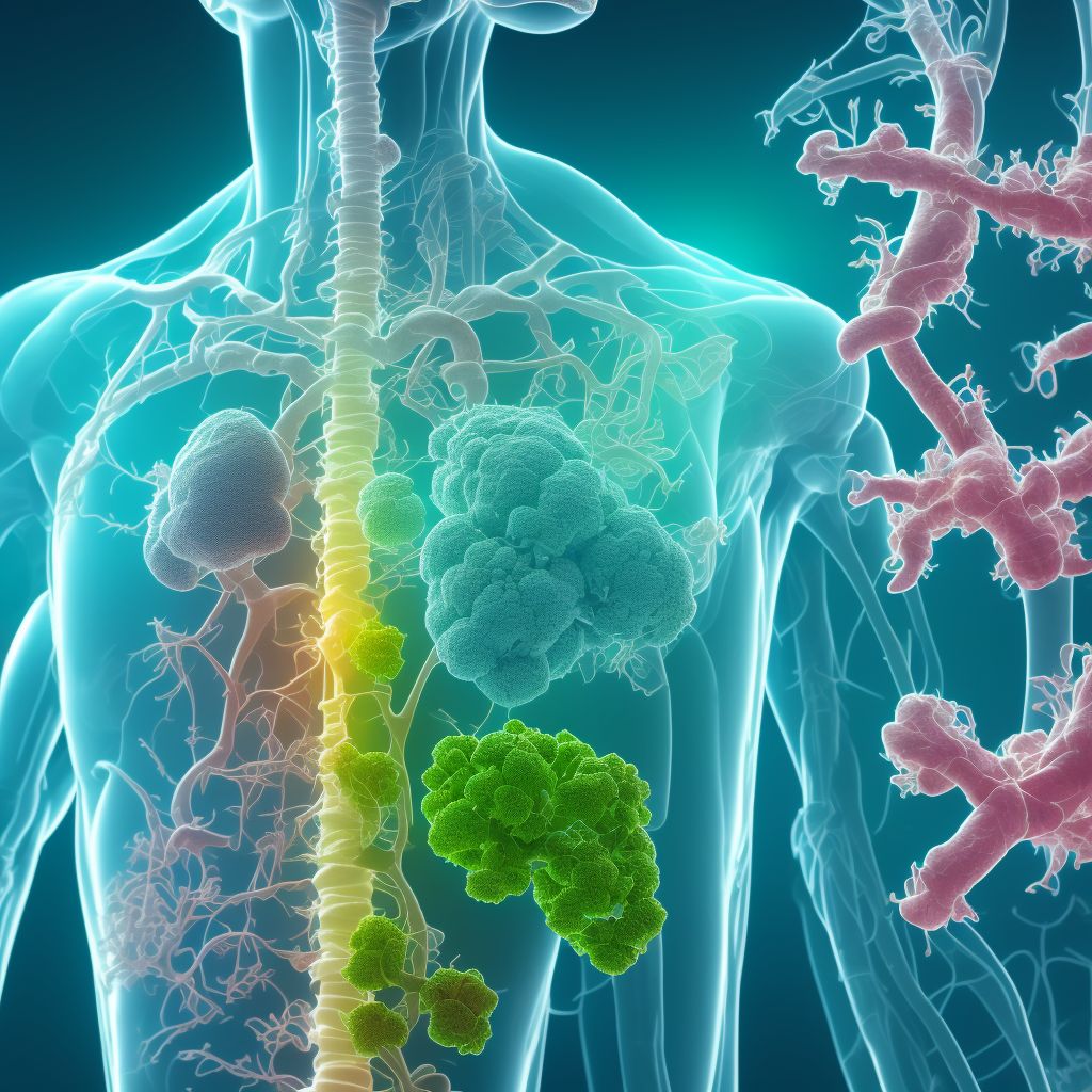 Food in respiratory tract, part unspecified causing asphyxiation, subsequent encounter digital illustration