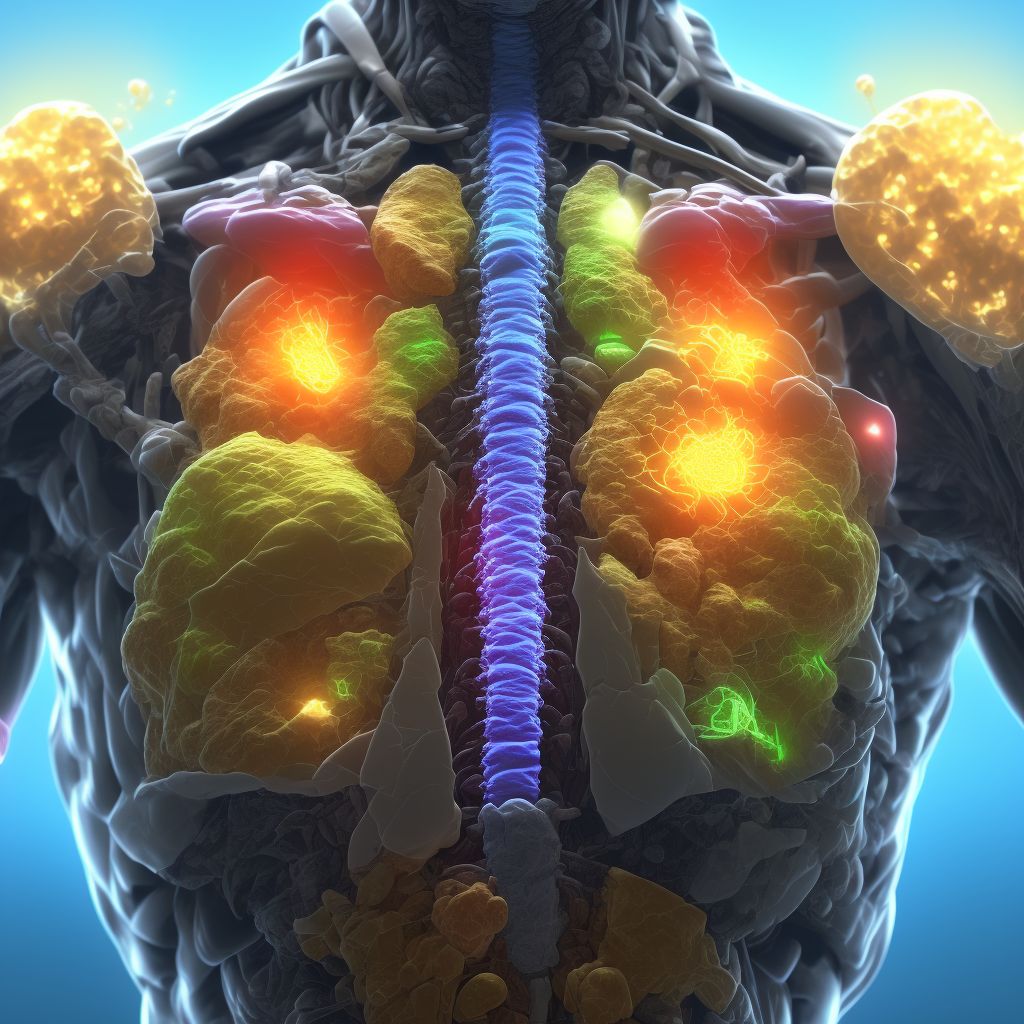 Other foreign object in esophagus causing compression of trachea, sequela digital illustration