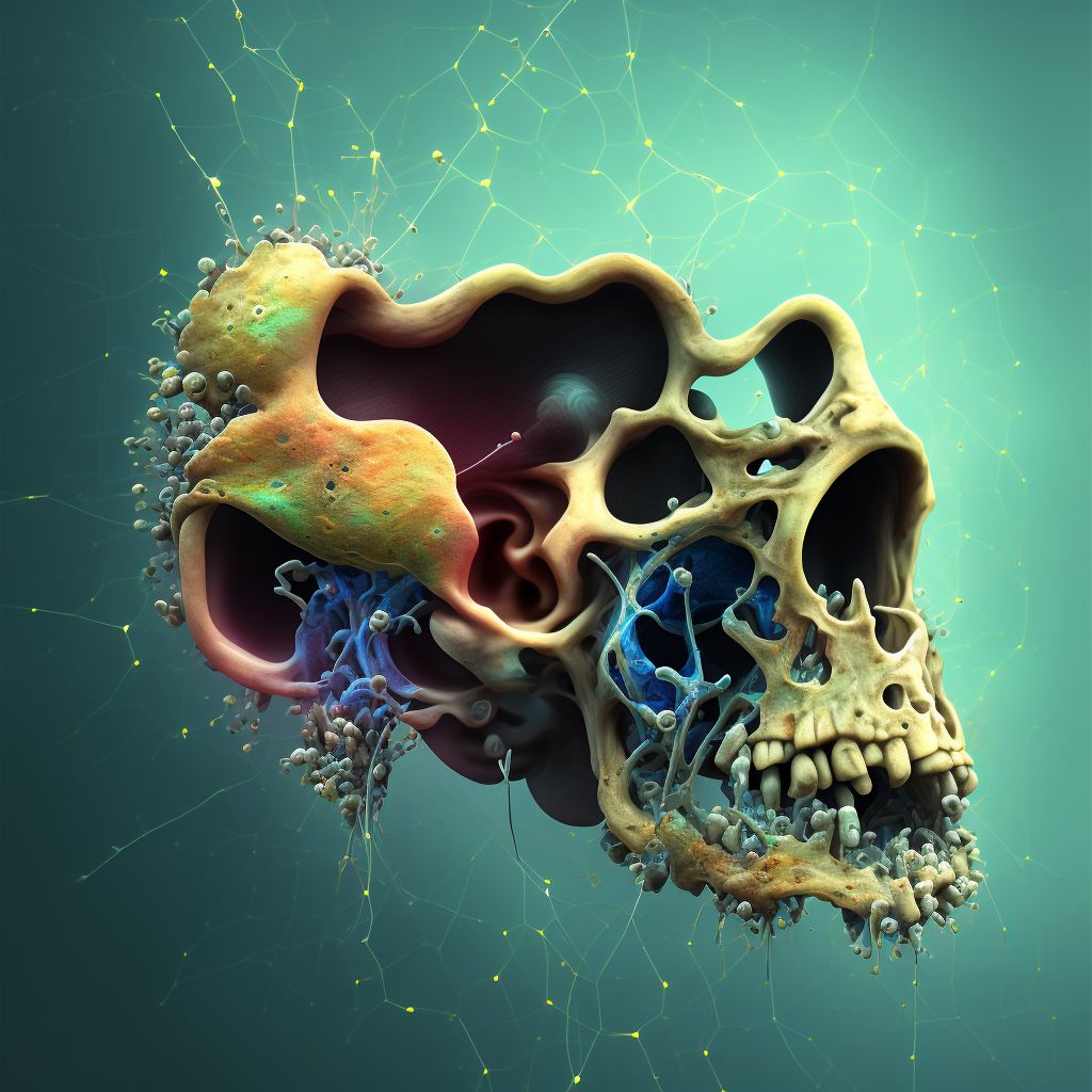 Corrosion of unspecified degree of unspecified ear [any part, except ear drum], initial encounter digital illustration