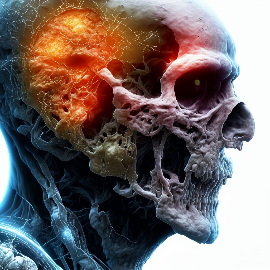 Corrosion of first degree of multiple sites of head, face, and neck, initial encounter digital illustration