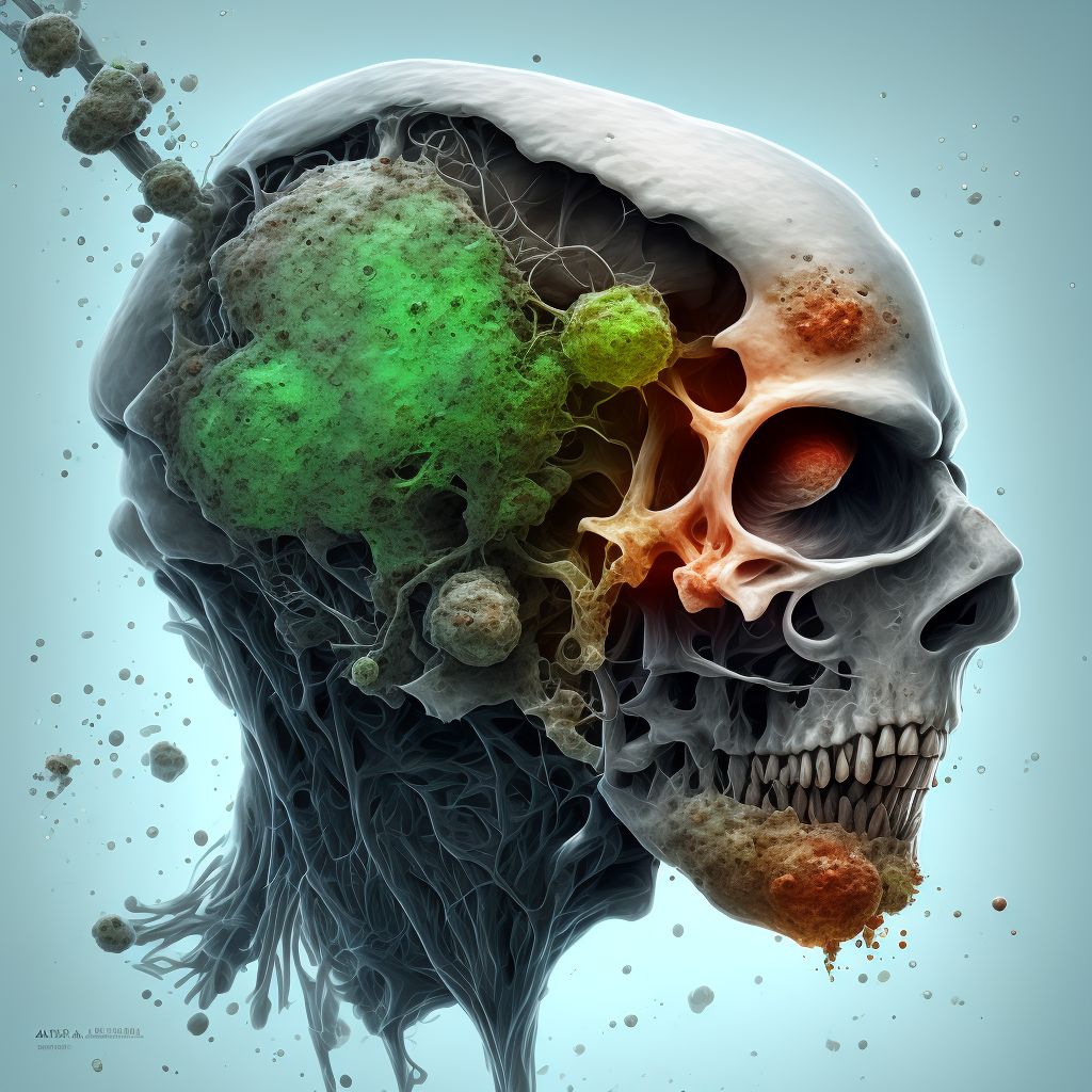 Corrosion of second degree of head, face, and neck, unspecified site, sequela digital illustration