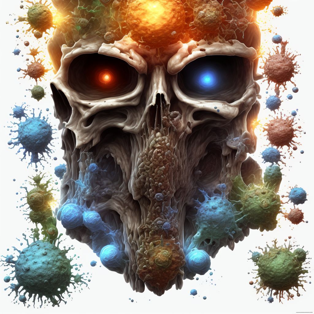 Corrosion of second degree of multiple sites of head, face, and neck, initial encounter digital illustration