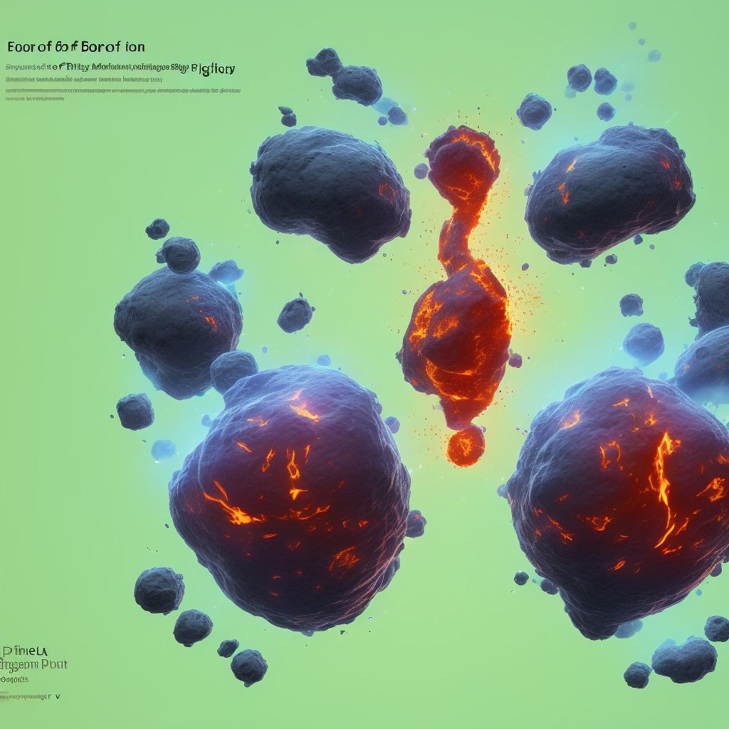 Burn of second degree of chest wall, sequela digital illustration