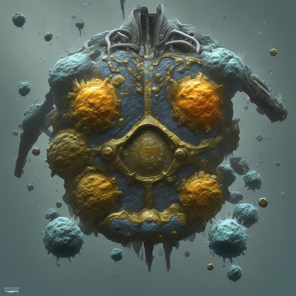 Corrosion of first degree of abdominal wall, sequela digital illustration