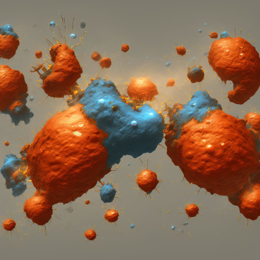 Corrosion of third degree of abdominal wall, subsequent encounter digital illustration