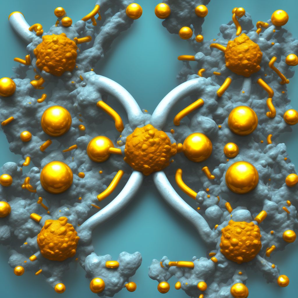 Corrosion of third degree of male genital region, sequela digital illustration