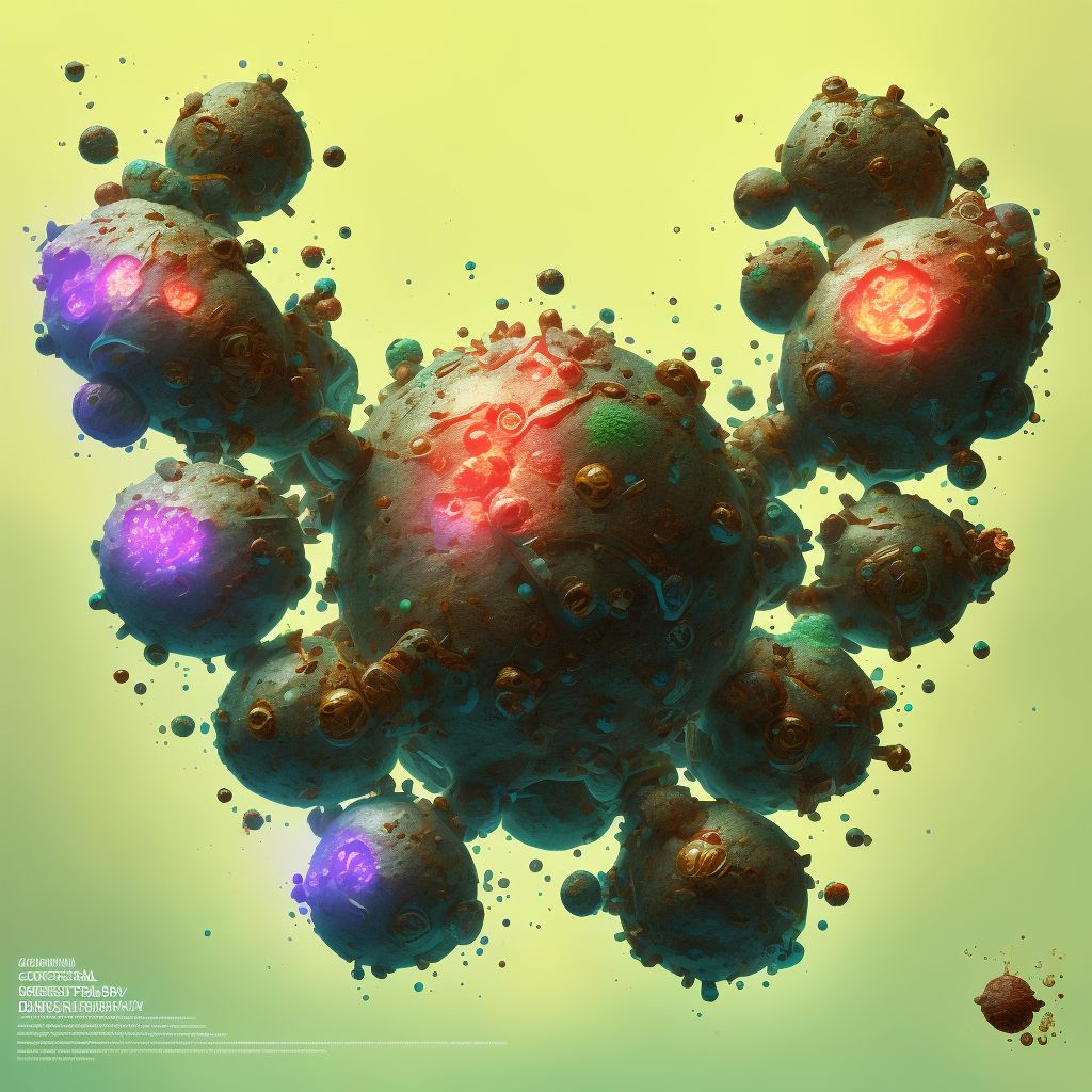 Corrosion of unspecified degree of unspecified axilla, sequela digital illustration