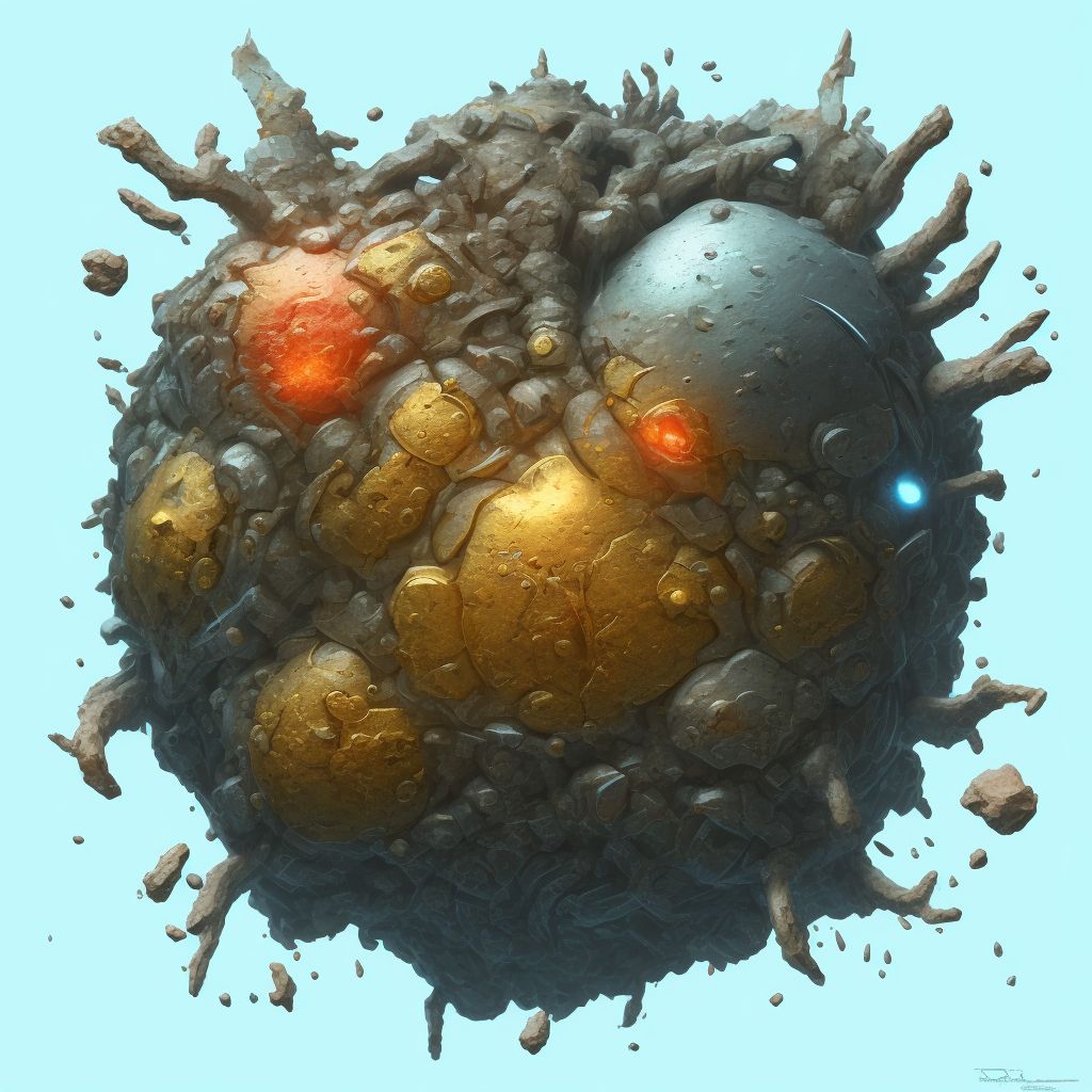 Corrosion of third degree of shoulder and upper limb, except wrist and hand, unspecified site, sequela digital illustration