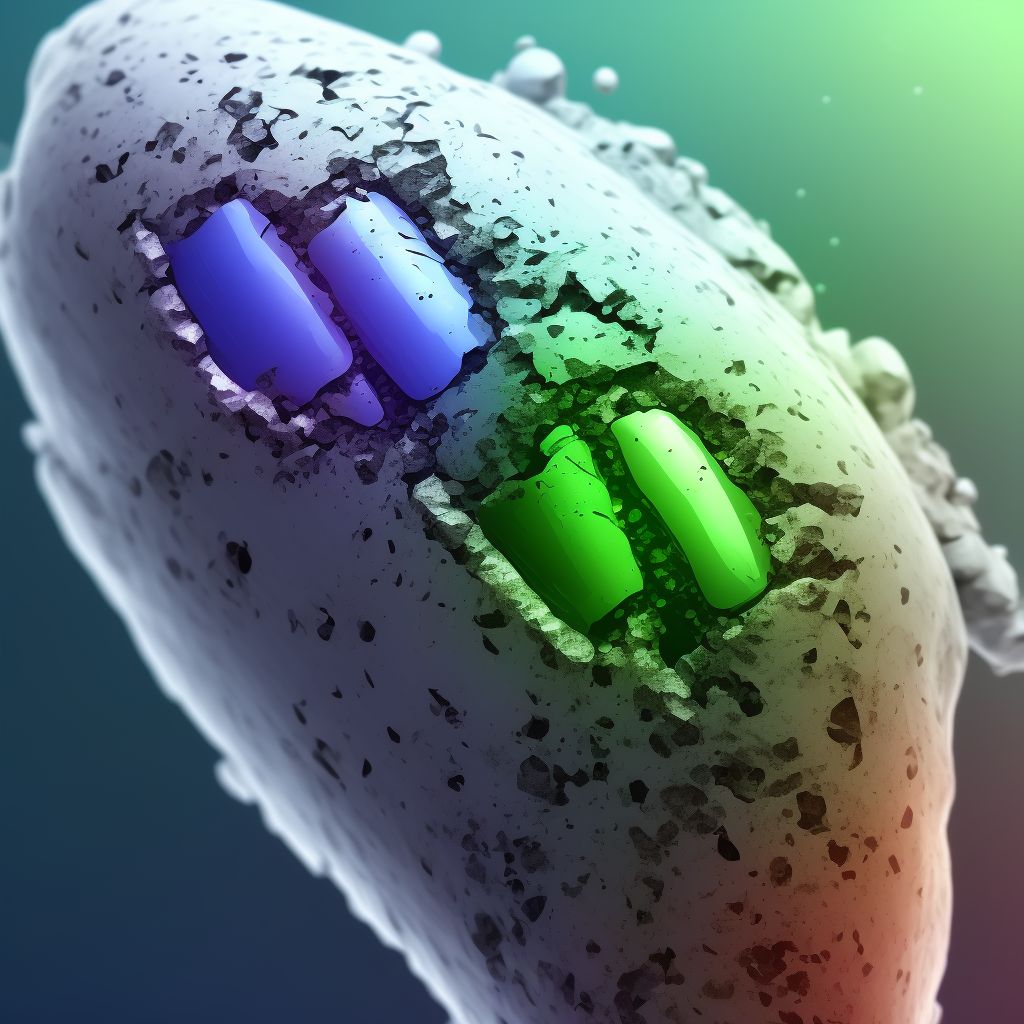 Corrosion of unspecified degree of multiple left fingers (nail), not including thumb, sequela digital illustration