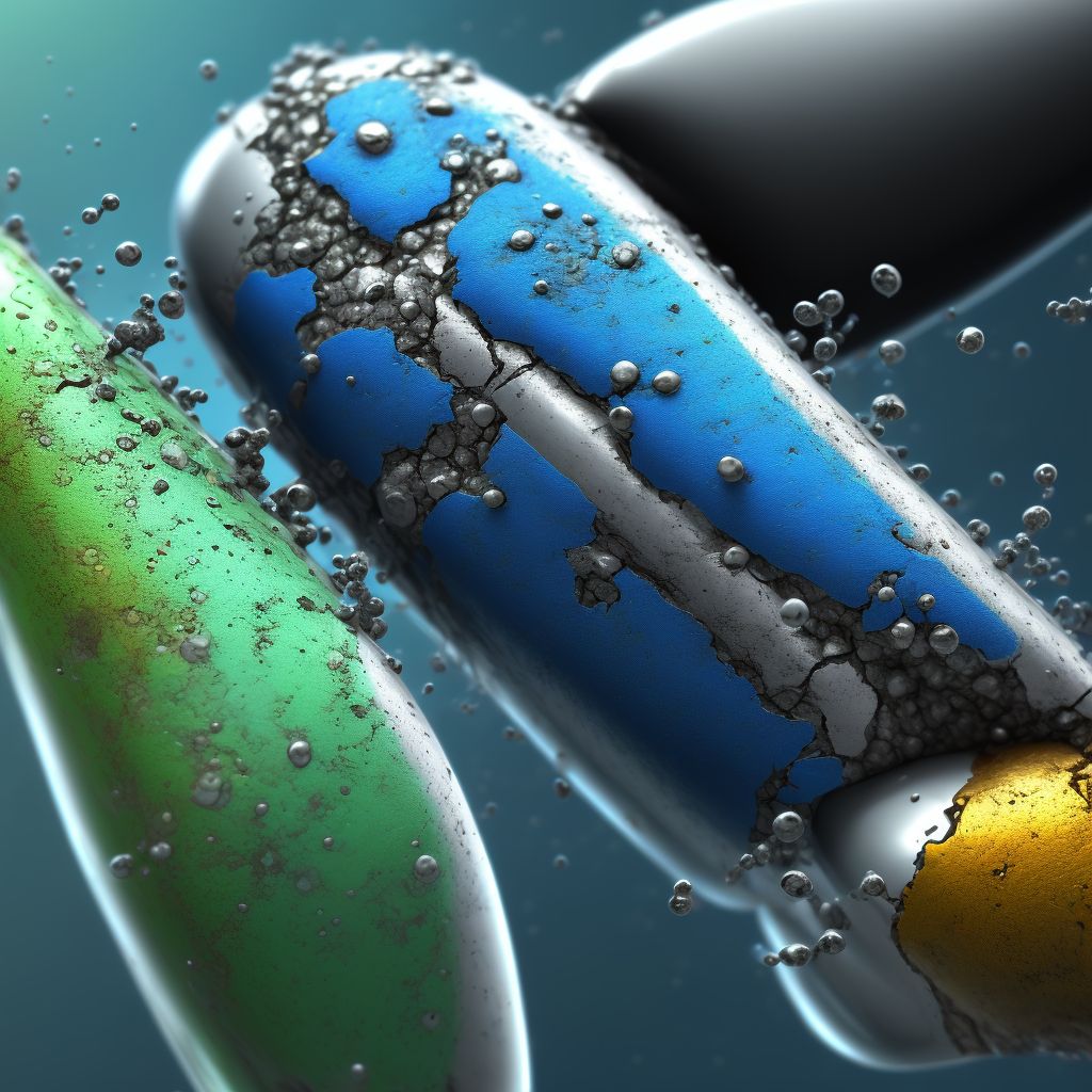 Corrosion of first degree of multiple right fingers (nail), including thumb, subsequent encounter digital illustration