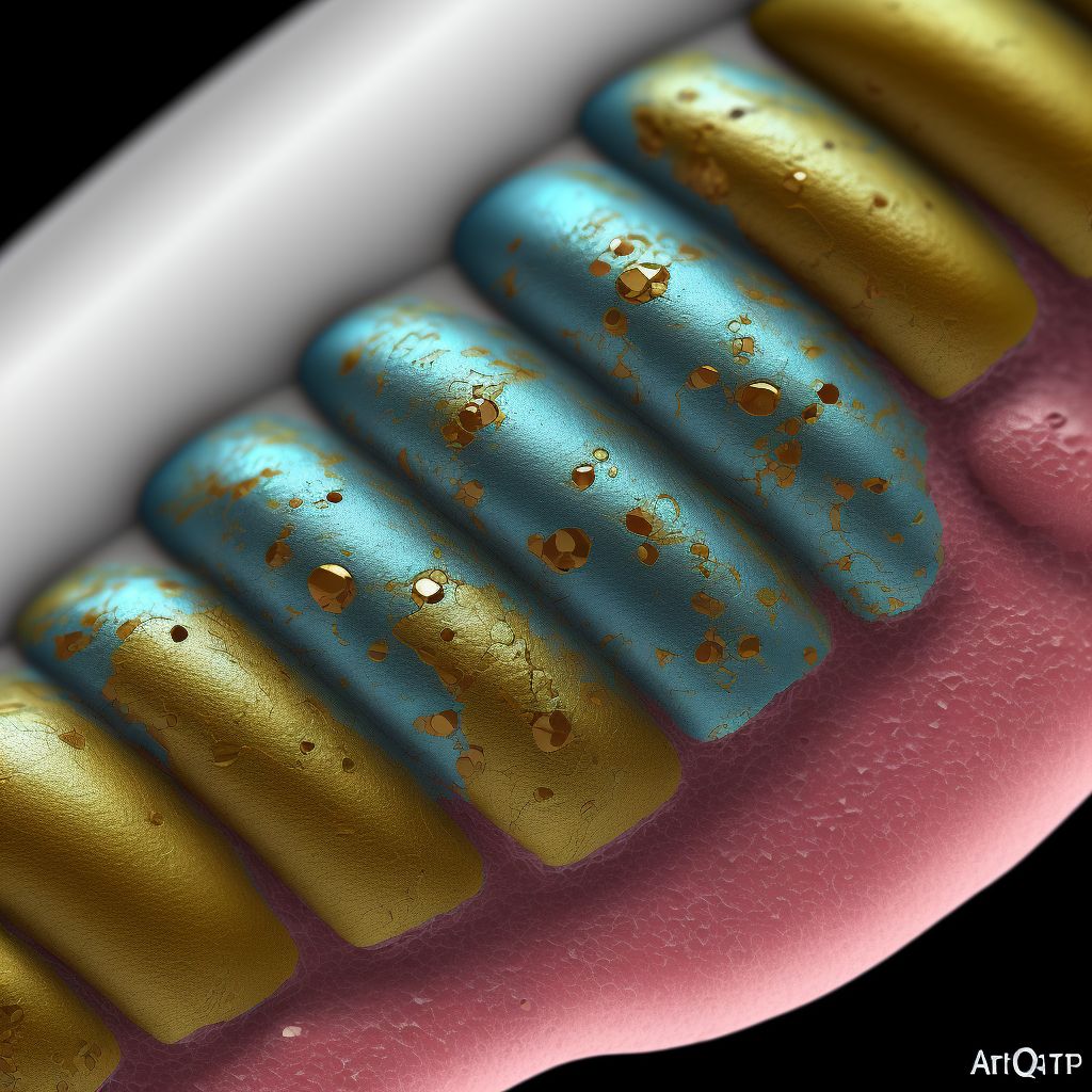 Corrosion of third degree of unspecified multiple fingers (nail), not including thumb, sequela digital illustration