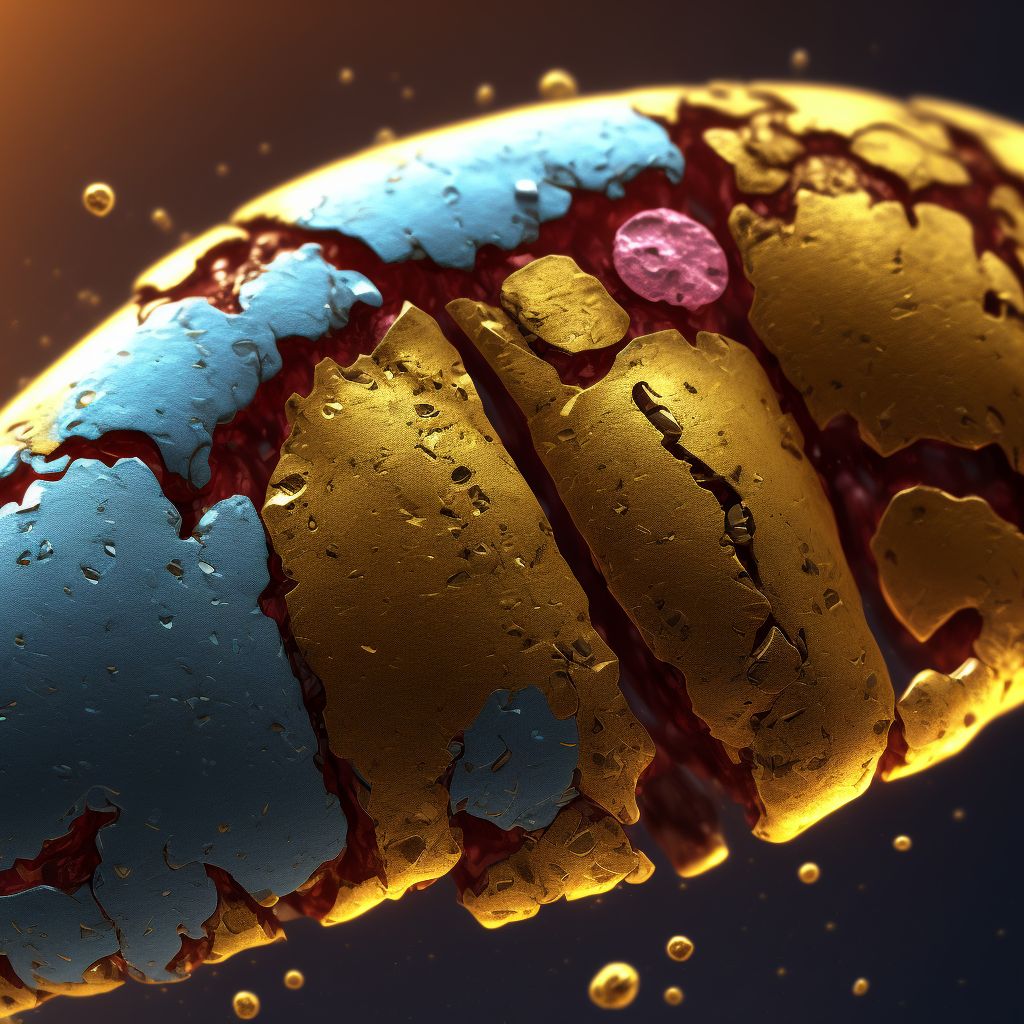 Corrosion of third degree of multiple right fingers (nail), including thumb, subsequent encounter digital illustration