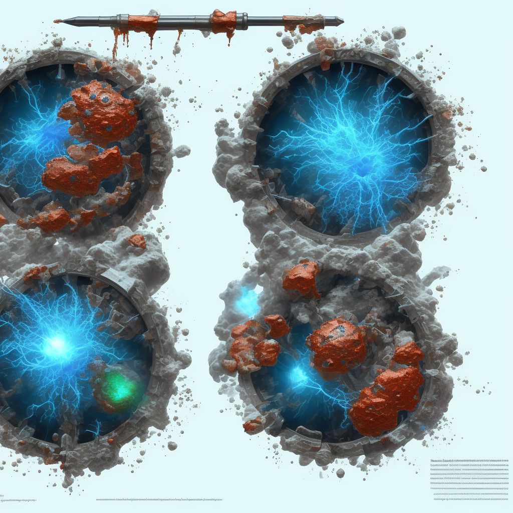 Corrosion of third degree of left wrist, initial encounter digital illustration