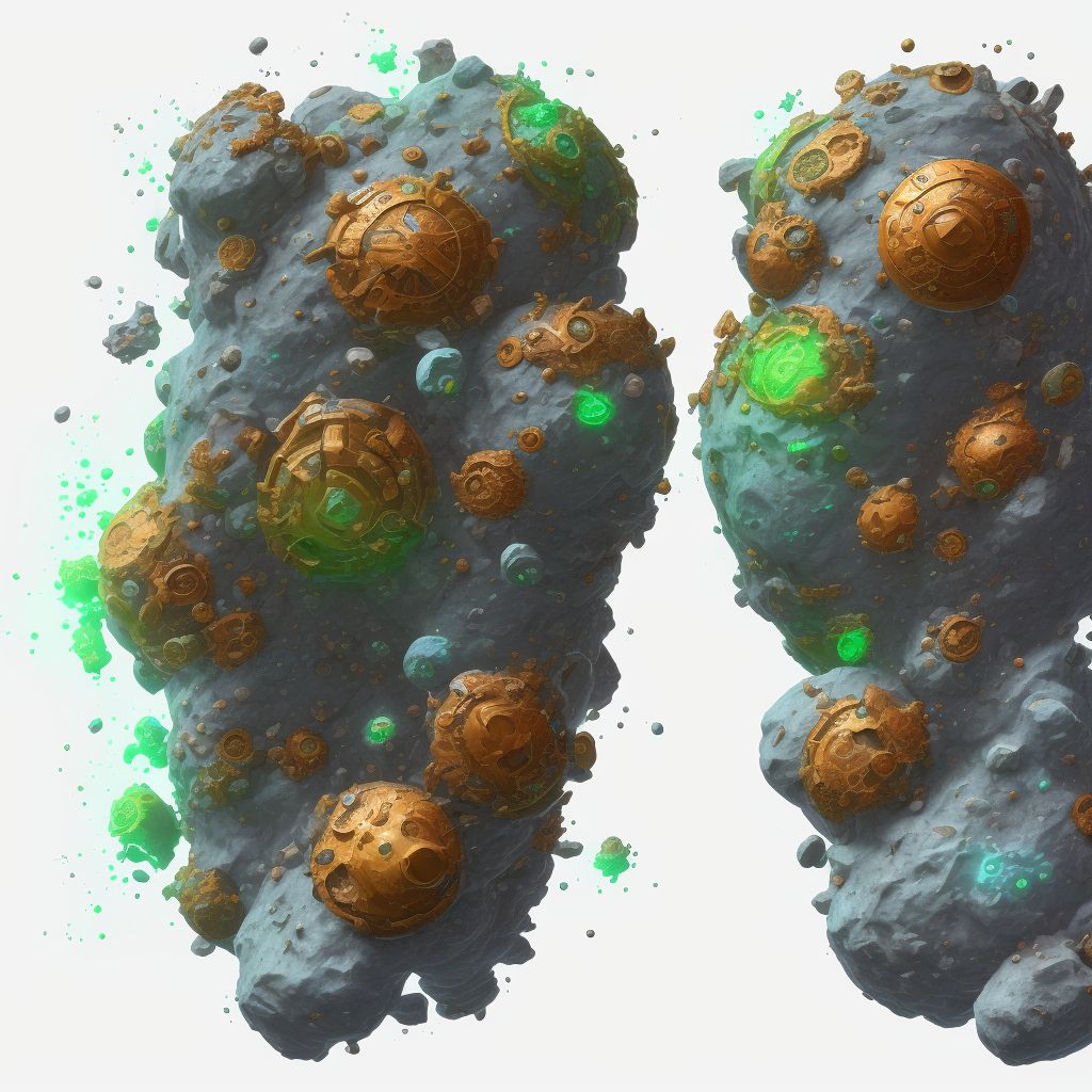 Corrosion of unspecified degree of left lower leg, sequela digital illustration