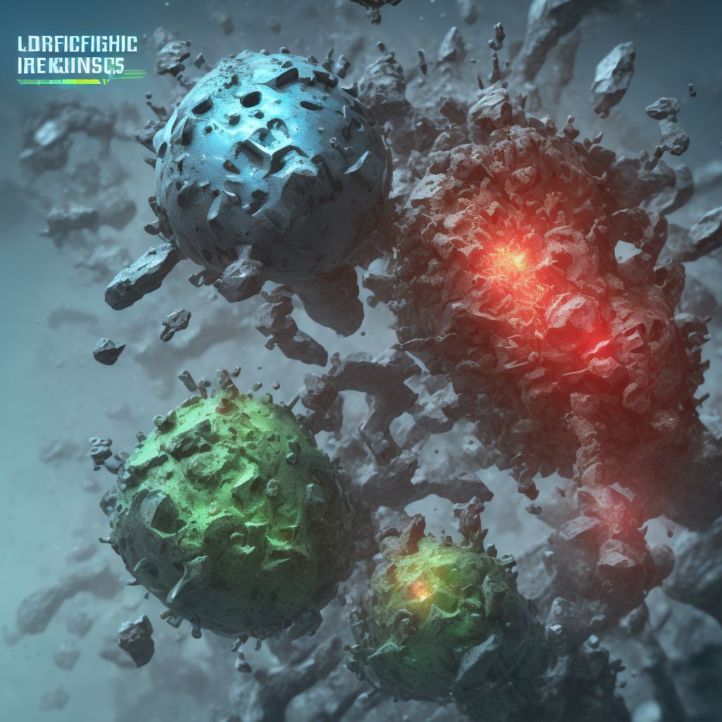 Corrosion of first degree of right knee, initial encounter digital illustration