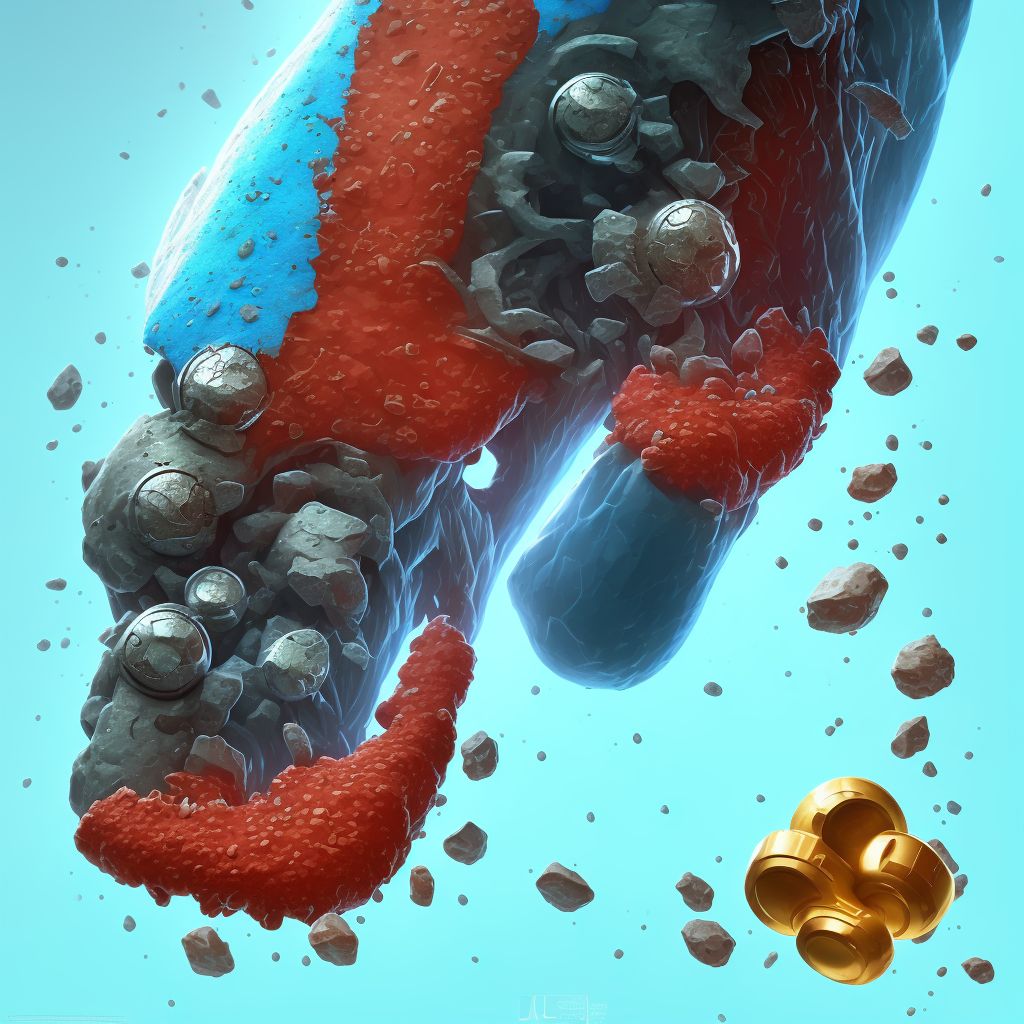 Corrosion of first degree of multiple sites of right lower limb, except ankle and foot, initial encounter digital illustration