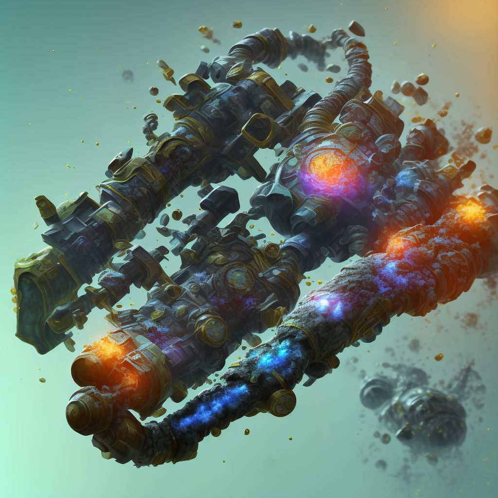 Corrosion of second degree of unspecified site of unspecified lower limb, except ankle and foot, subsequent encounter digital illustration