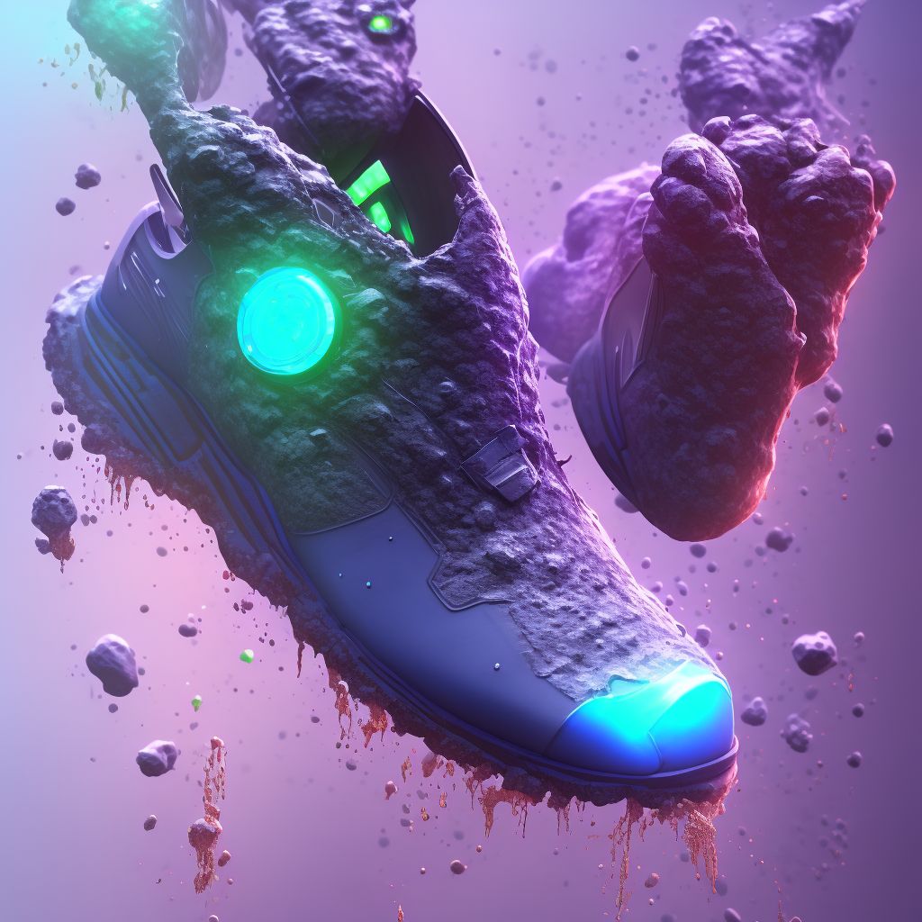 Corrosion of unspecified degree of right foot, subsequent encounter digital illustration