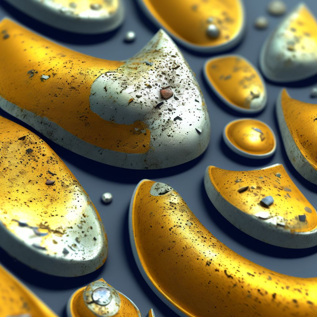 Corrosion of unspecified degree of right toe(s) (nail), initial encounter digital illustration