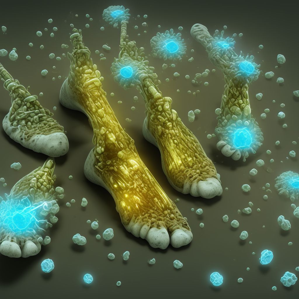 Corrosion of unspecified degree of multiple sites of left ankle and foot, initial encounter digital illustration