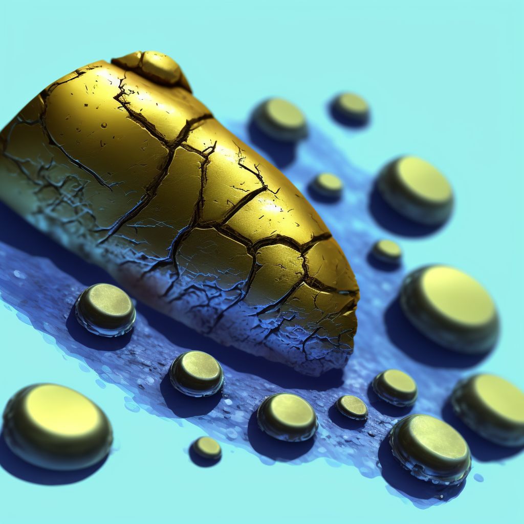 Corrosion of first degree of right toe(s) (nail), initial encounter digital illustration