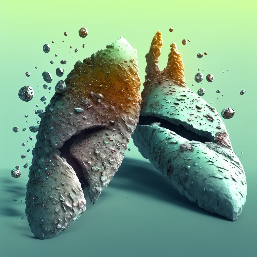 Corrosion of second degree of unspecified toe(s) (nail), sequela digital illustration