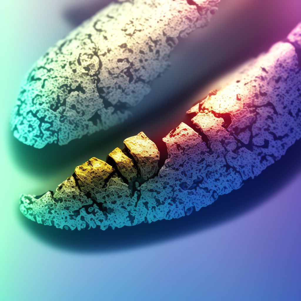 Corrosion of third degree of left toe(s) (nail), initial encounter digital illustration