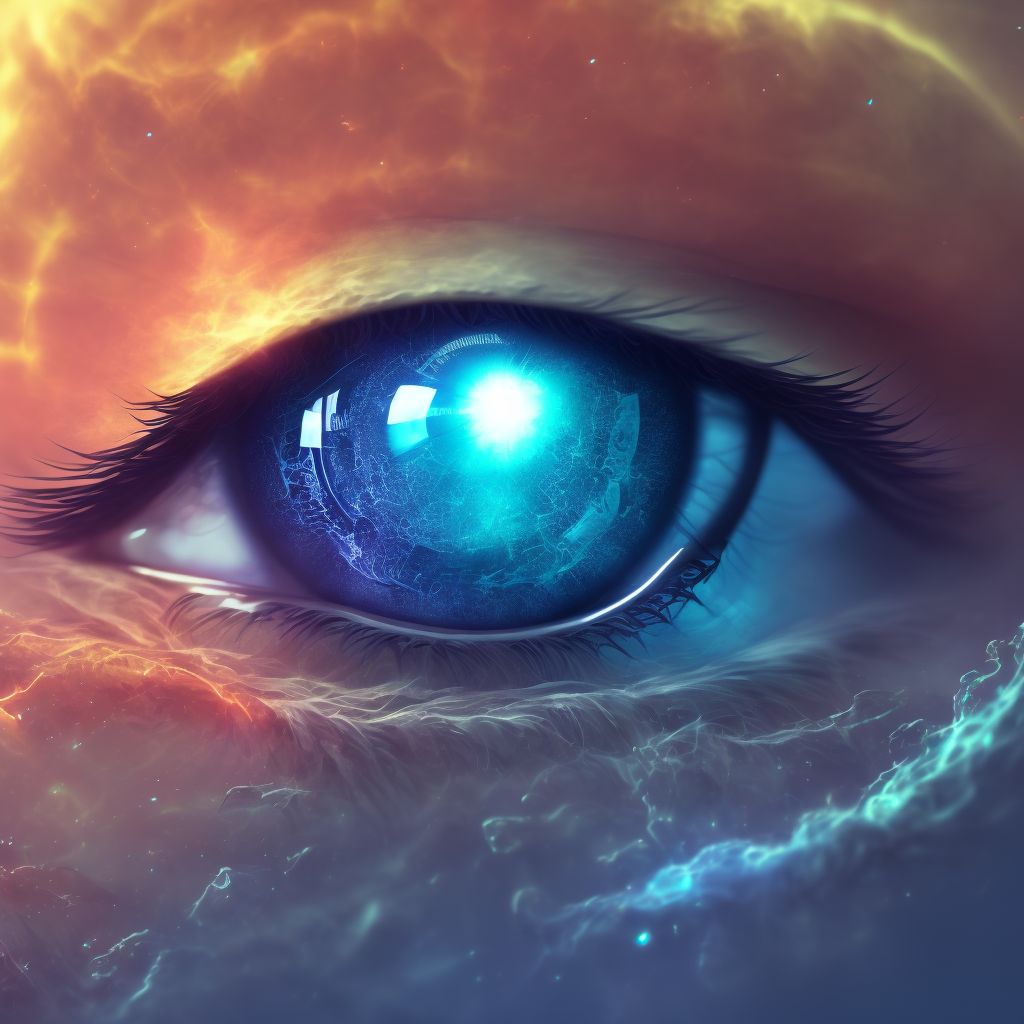 Burn of cornea and conjunctival sac, unspecified eye, subsequent encounter digital illustration