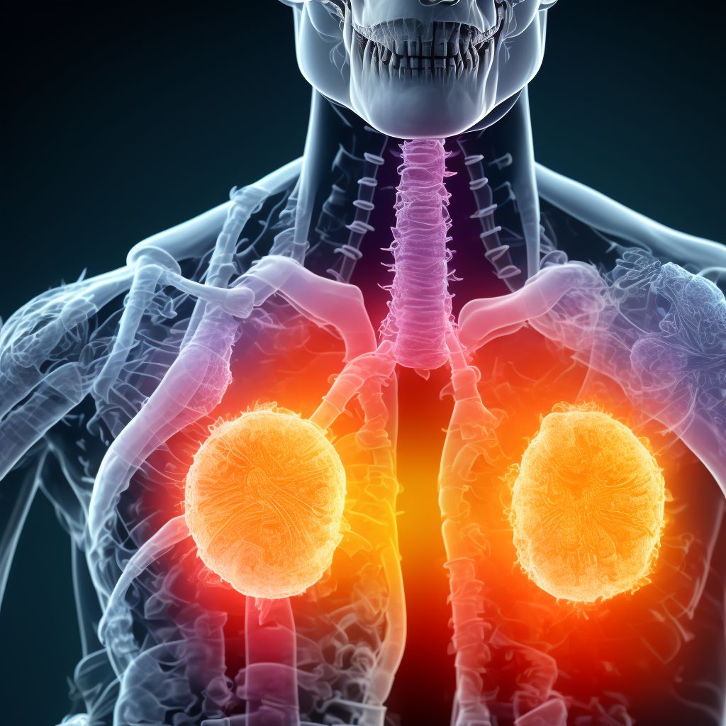 Burn involving larynx and trachea with lung, initial encounter digital illustration