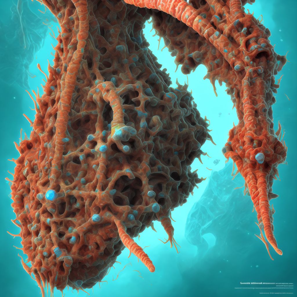 Corrosion of larynx and trachea, subsequent encounter digital illustration