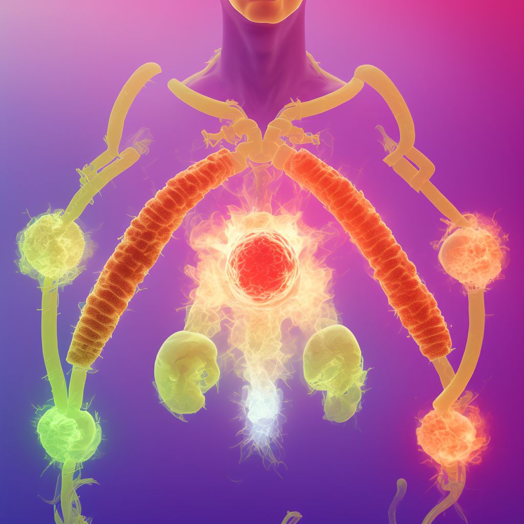 Burn of internal genitourinary organs, initial encounter digital illustration