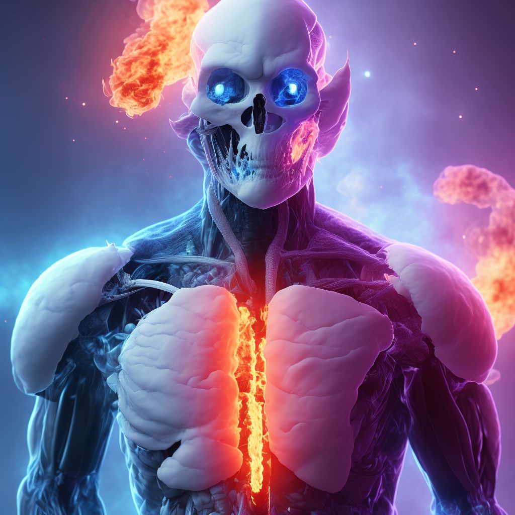 Burns involving 50-59% of body surface with 0% to 9% third degree burns digital illustration