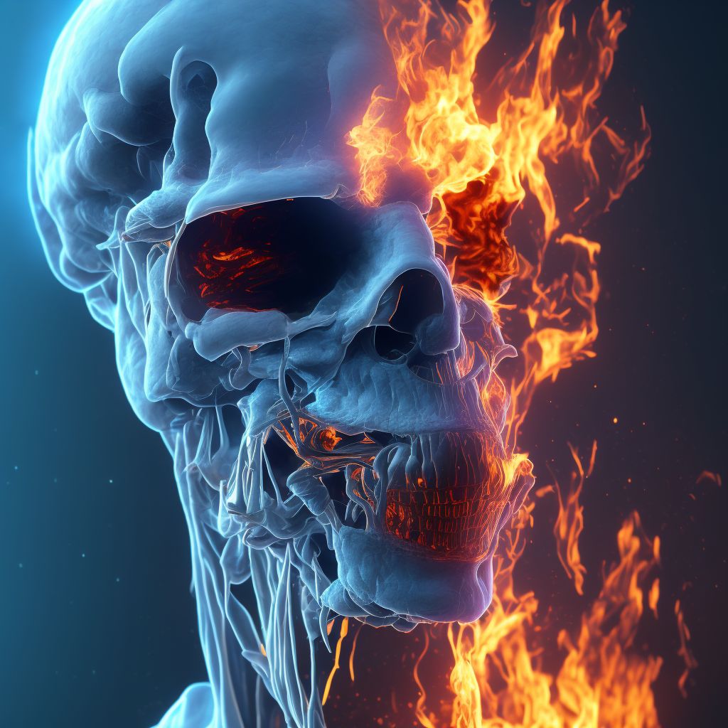 Burns involving 90% or more of body surface with 20-29% third degree burns digital illustration