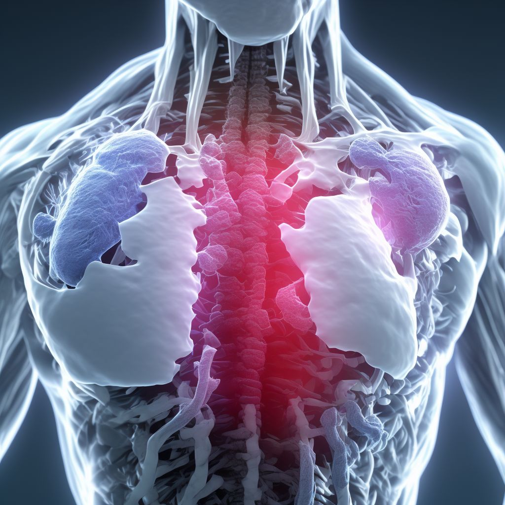 Superficial frostbite of abdominal wall, lower back and pelvis, initial encounter digital illustration