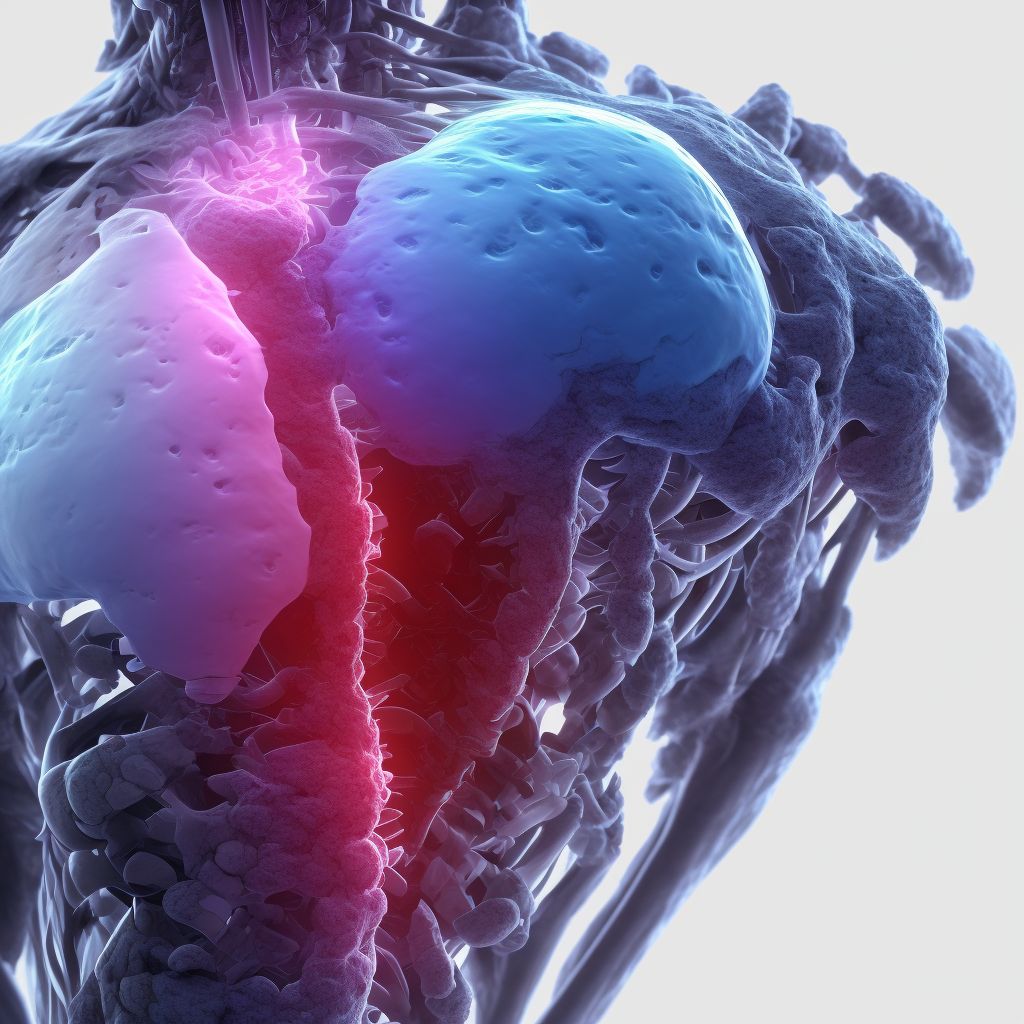 Superficial frostbite of abdominal wall, lower back and pelvis, subsequent encounter digital illustration