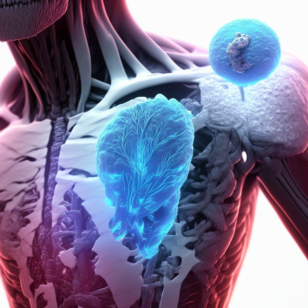 Frostbite with tissue necrosis of abdominal wall, lower back and pelvis, subsequent encounter digital illustration