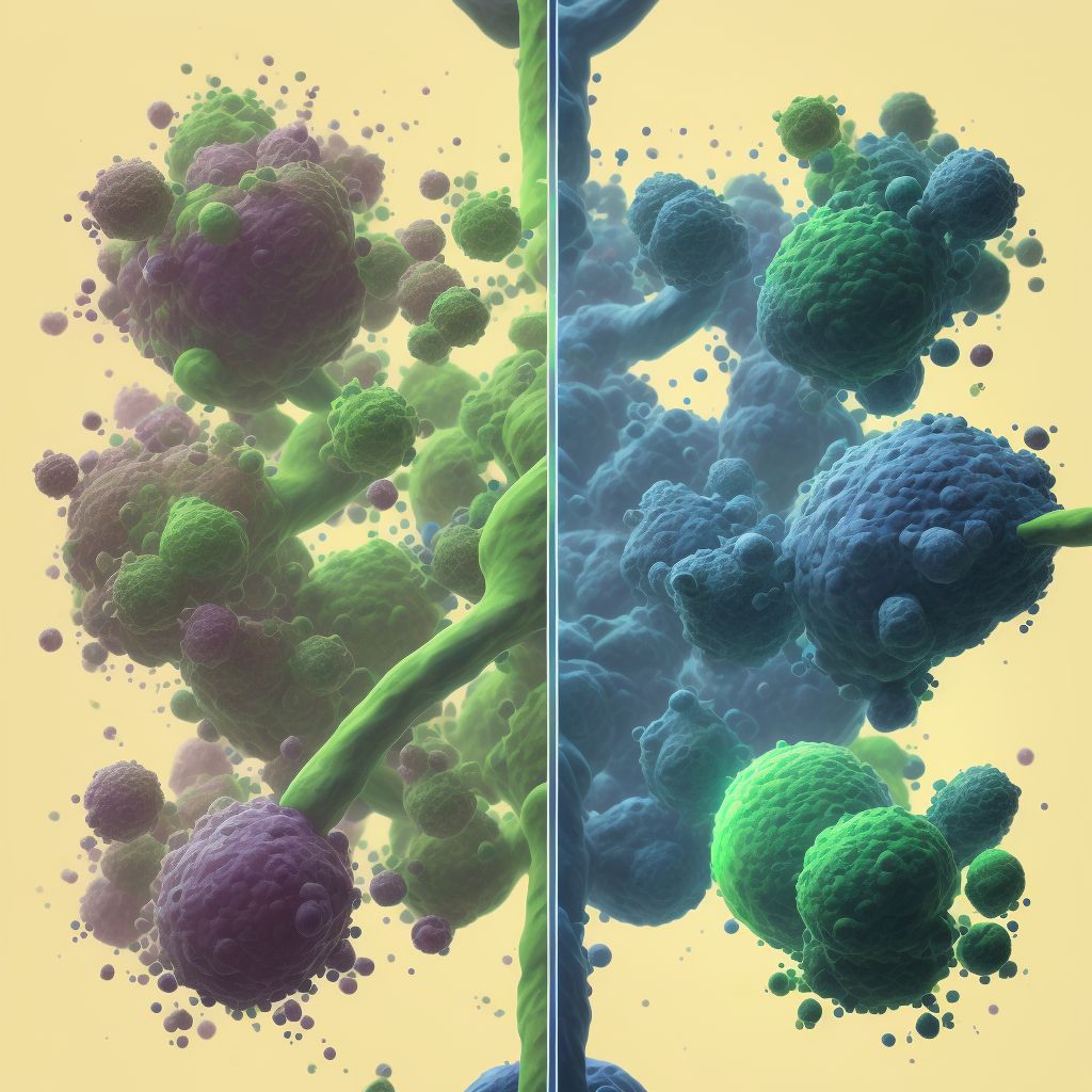 Poisoning by chloramphenicol group, accidental (unintentional), sequela digital illustration