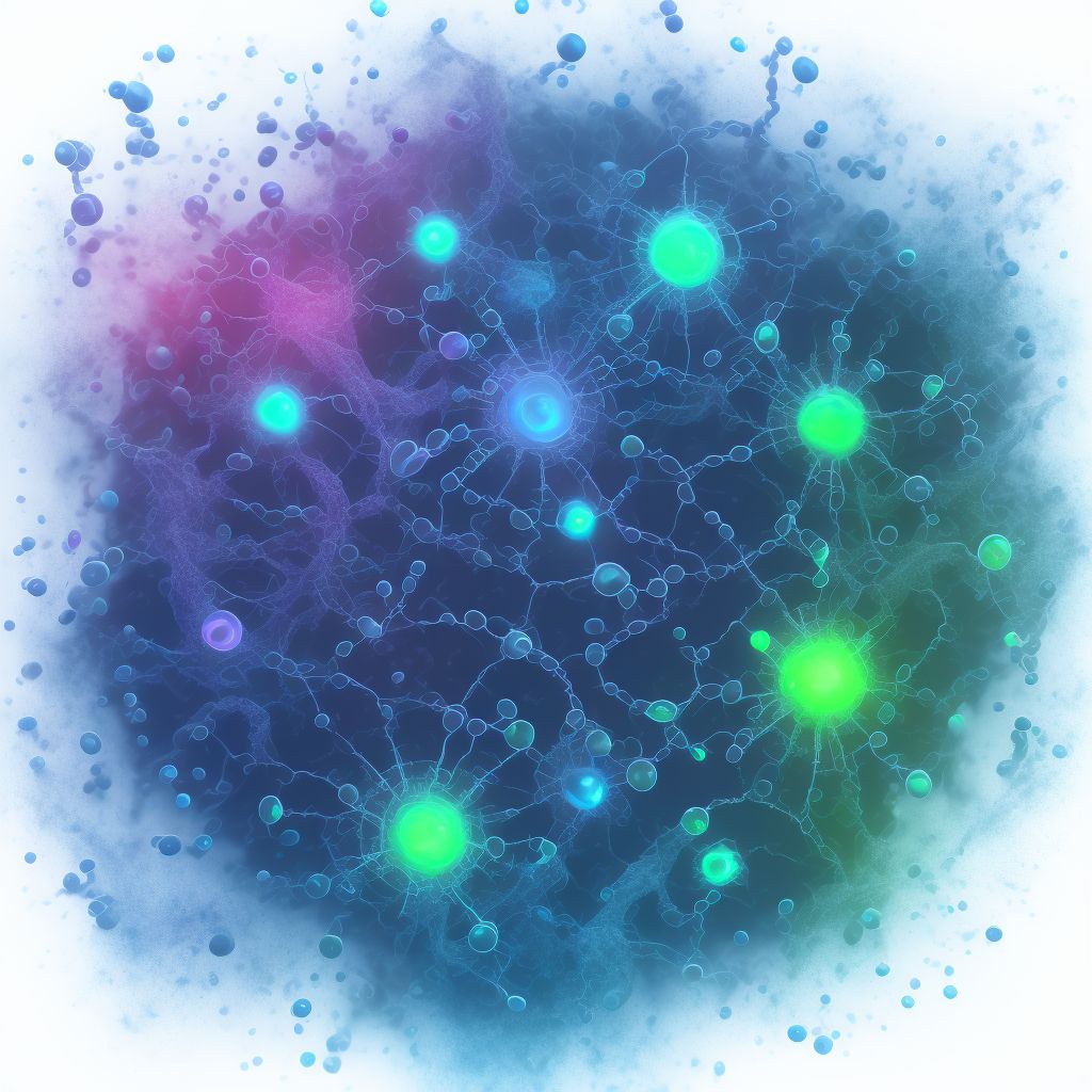 Underdosing of chloramphenicol group, sequela digital illustration