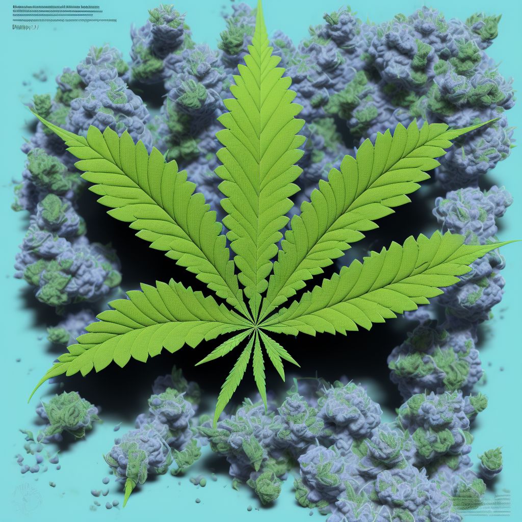 Underdosing of cannabis (derivatives), subsequent encounter digital illustration