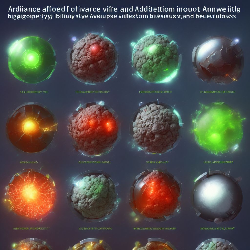 Adverse effect of iron and its compounds, sequela digital illustration