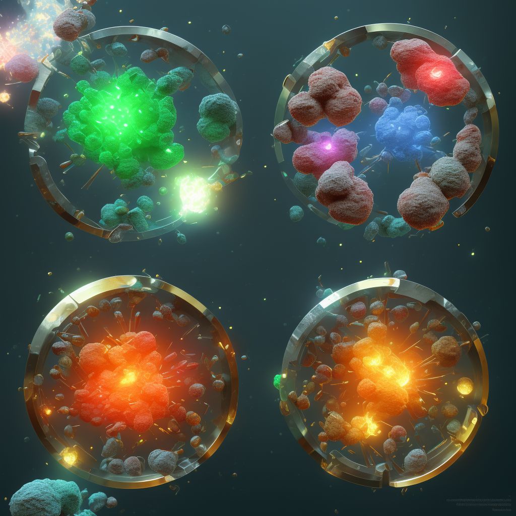 Underdosing of iron and its compounds, sequela digital illustration