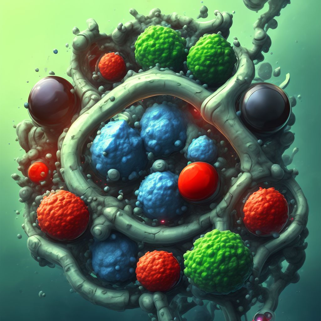 Poisoning by anticoagulant antagonists, vitamin K and other coagulants, assault, sequela digital illustration