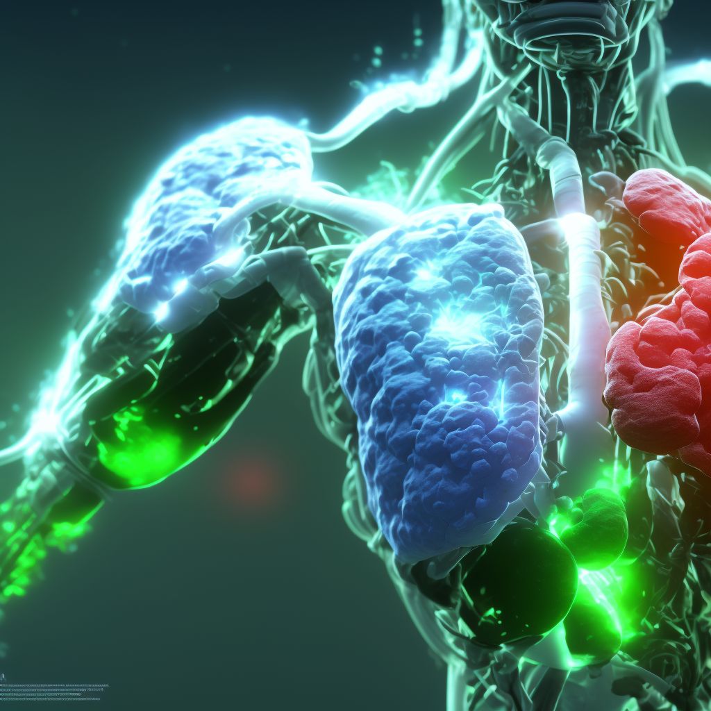 Poisoning by other agents primarily acting on the respiratory system, assault, sequela digital illustration