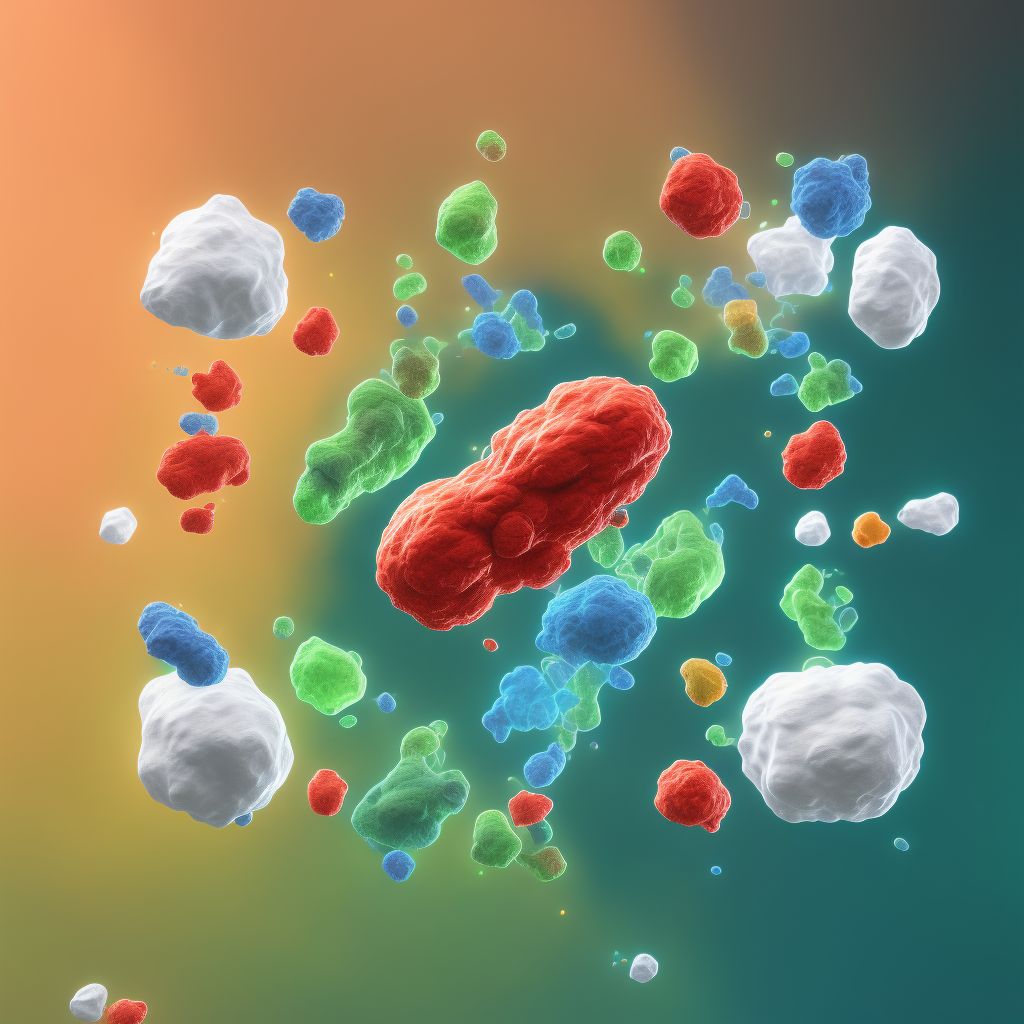 Poisoning by drugs affecting uric acid metabolism, undetermined, sequela digital illustration