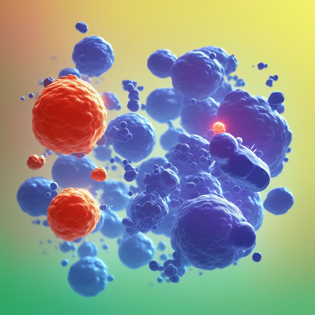 Adverse effect of drugs affecting uric acid metabolism, subsequent encounter digital illustration